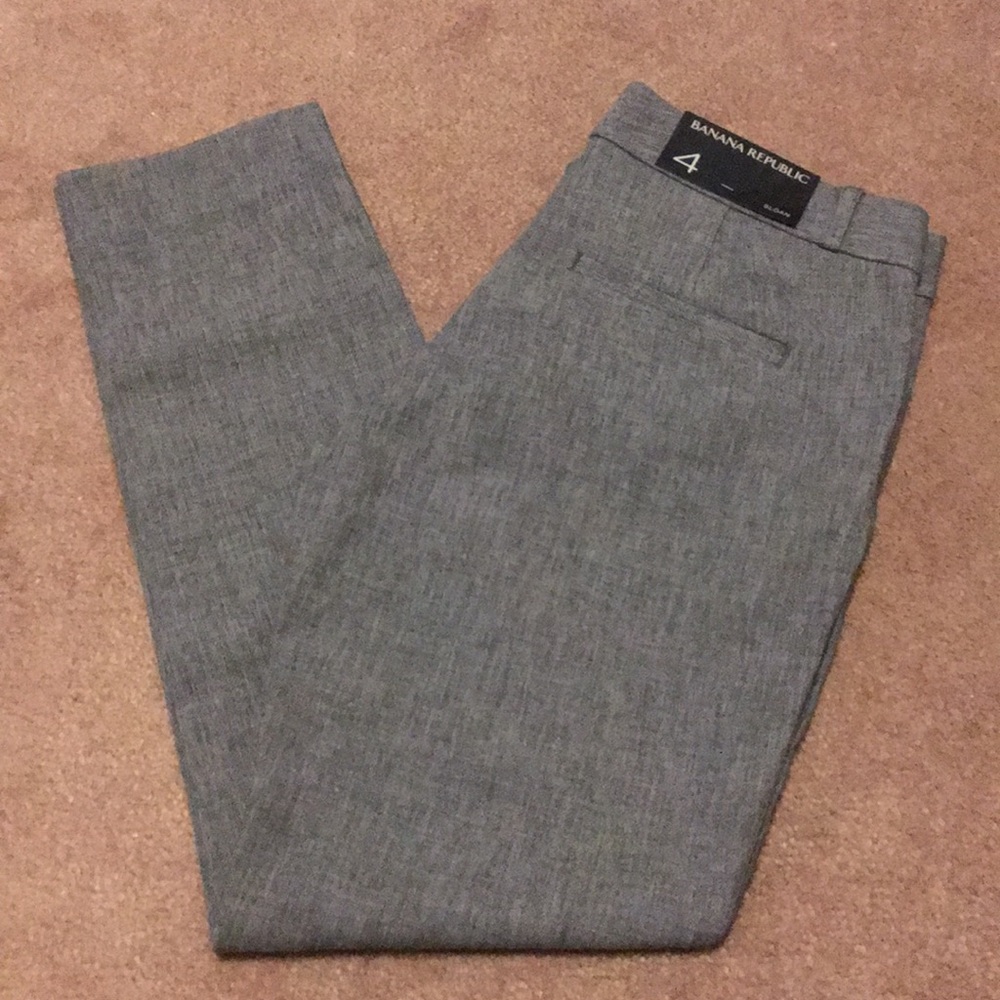 NWT Banana Republic Gray Skinny Sloan Pants Sz 4